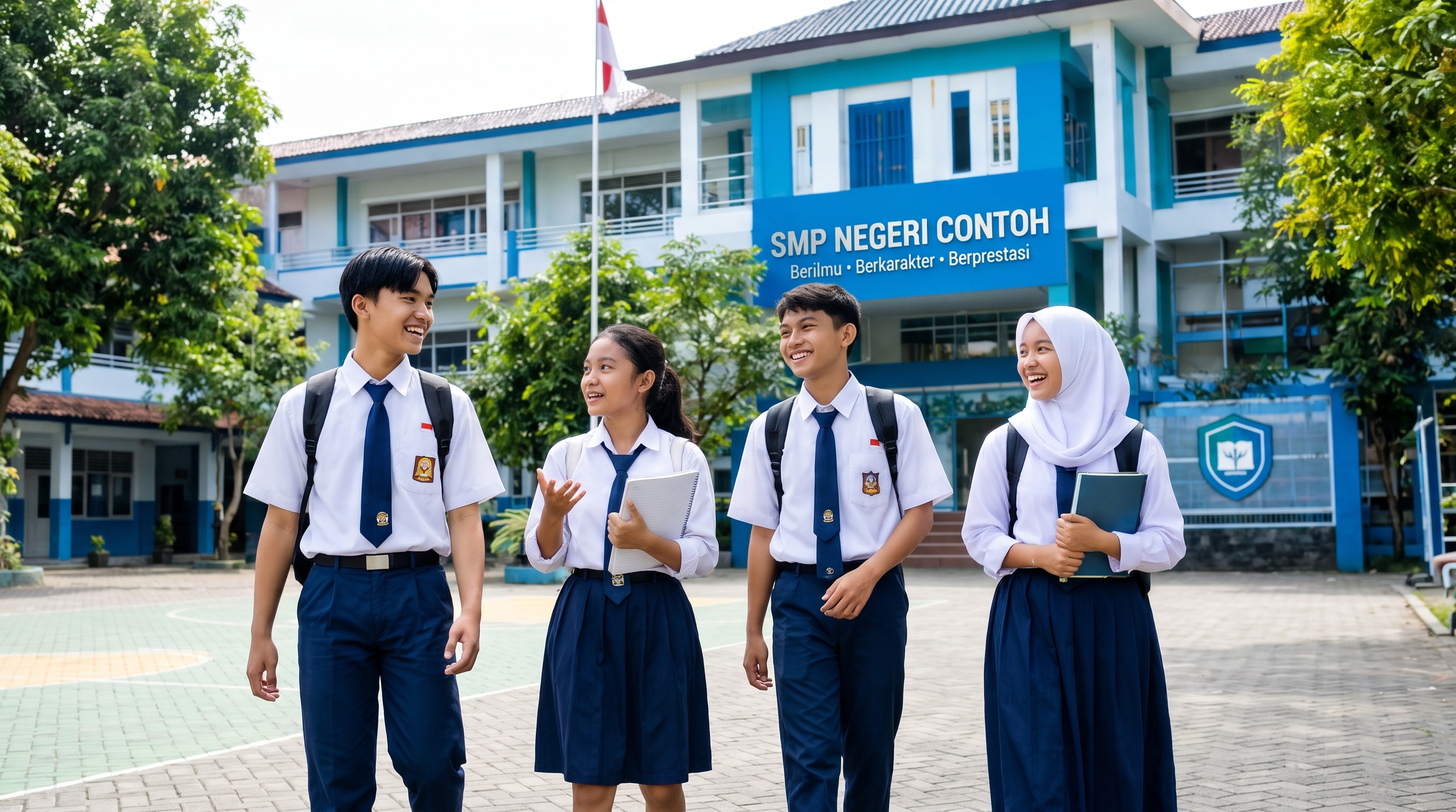 Ilustrasi gedung sekolah